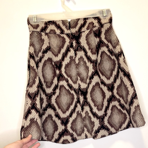 Pink Tartan Faux Snake Pattern Mini Skirt - Picture 2 of 3